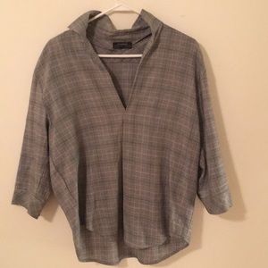 Plaid Zara blouse